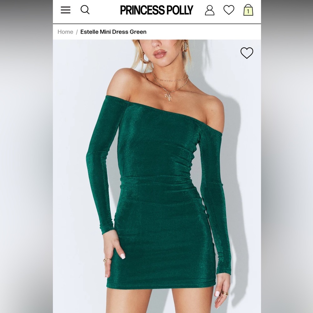 Princess Polly Estelle Mini Dress Green
